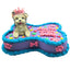 bone cake with yorkie topper