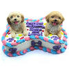custom dog cake with topper