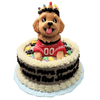 Custom Round Cake for Pets - 6 inches - with 3D Topper