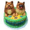 Custom Round Cake for Pets - 6 inches - with 3D Topper