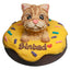 donut cake with cat topper