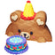 3D Kawaii Birthday Bear - 6 inches with 3-inch cake
