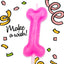 pink bone birthday candle for dogs