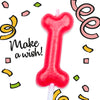 red bone birthday candle for dogs